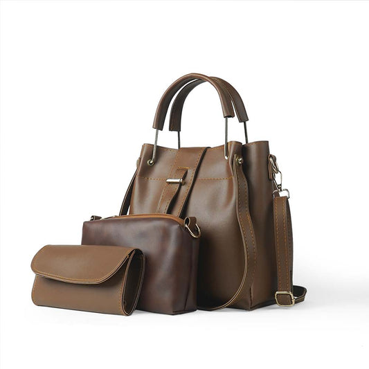 Fariro Special Brown Leather Set of 3 Bags - Fariro.com